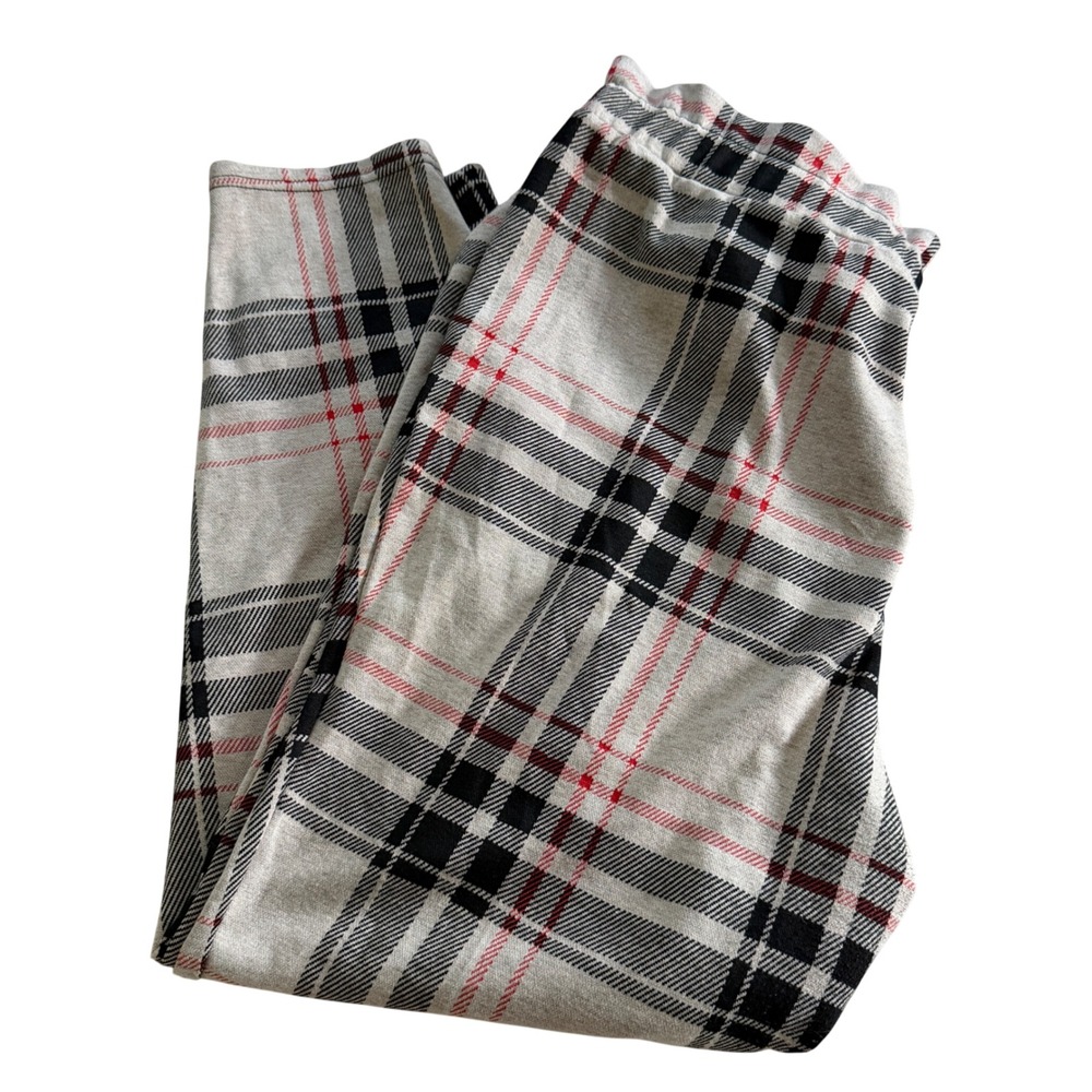 Eye Candy Grey Plaid Paperbag Waist Tie Trousers Pants 1X